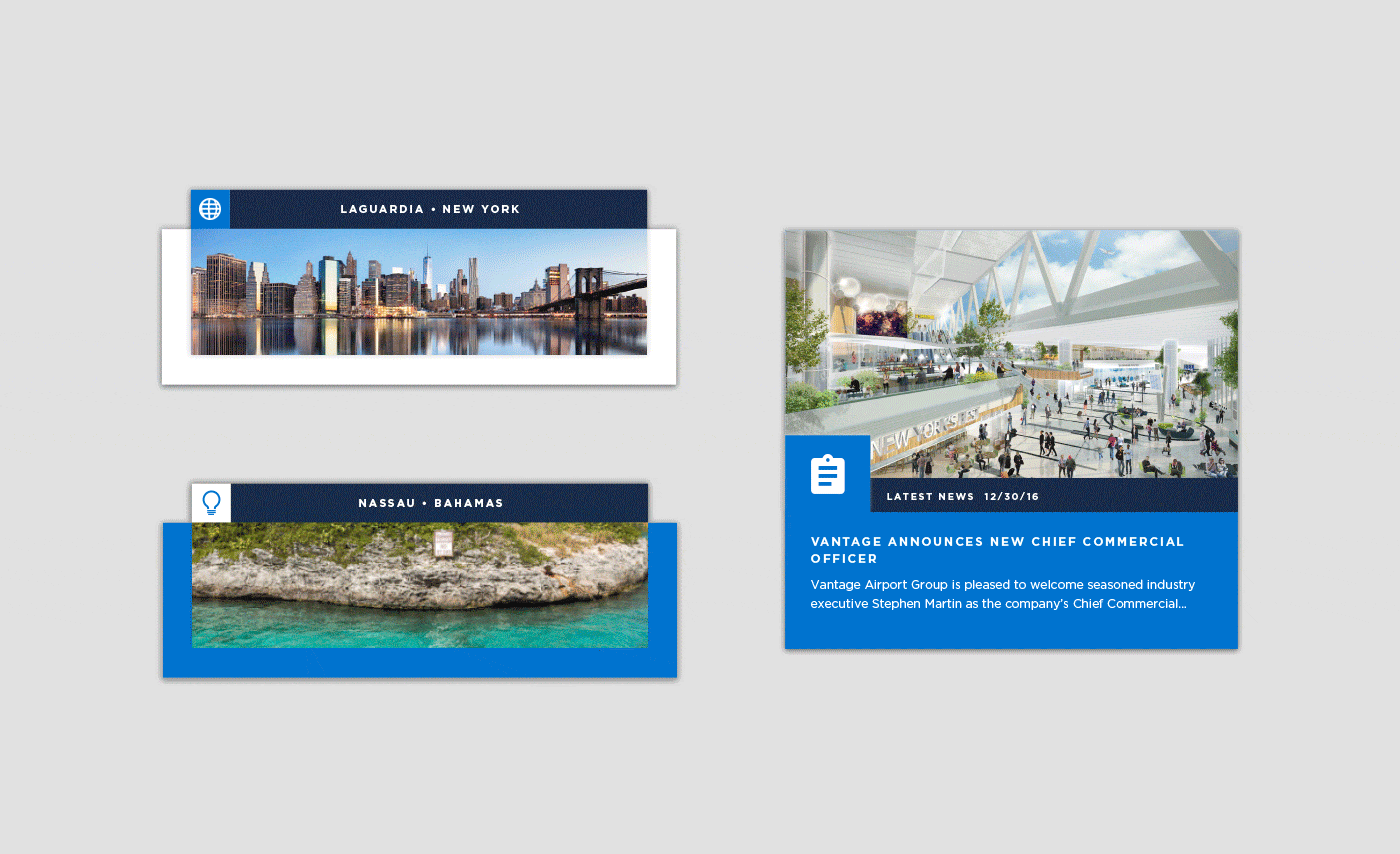Vantage's website design has brand assets