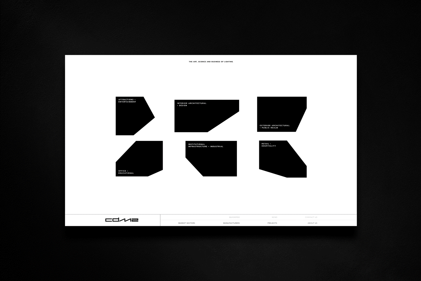 CDm2 Lightworks desktop website design